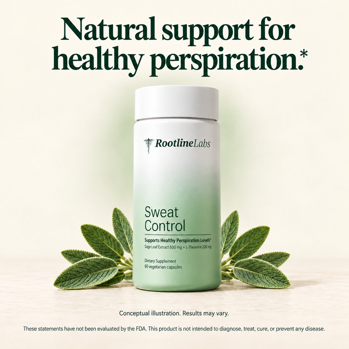 Sweat Control with sage leaves