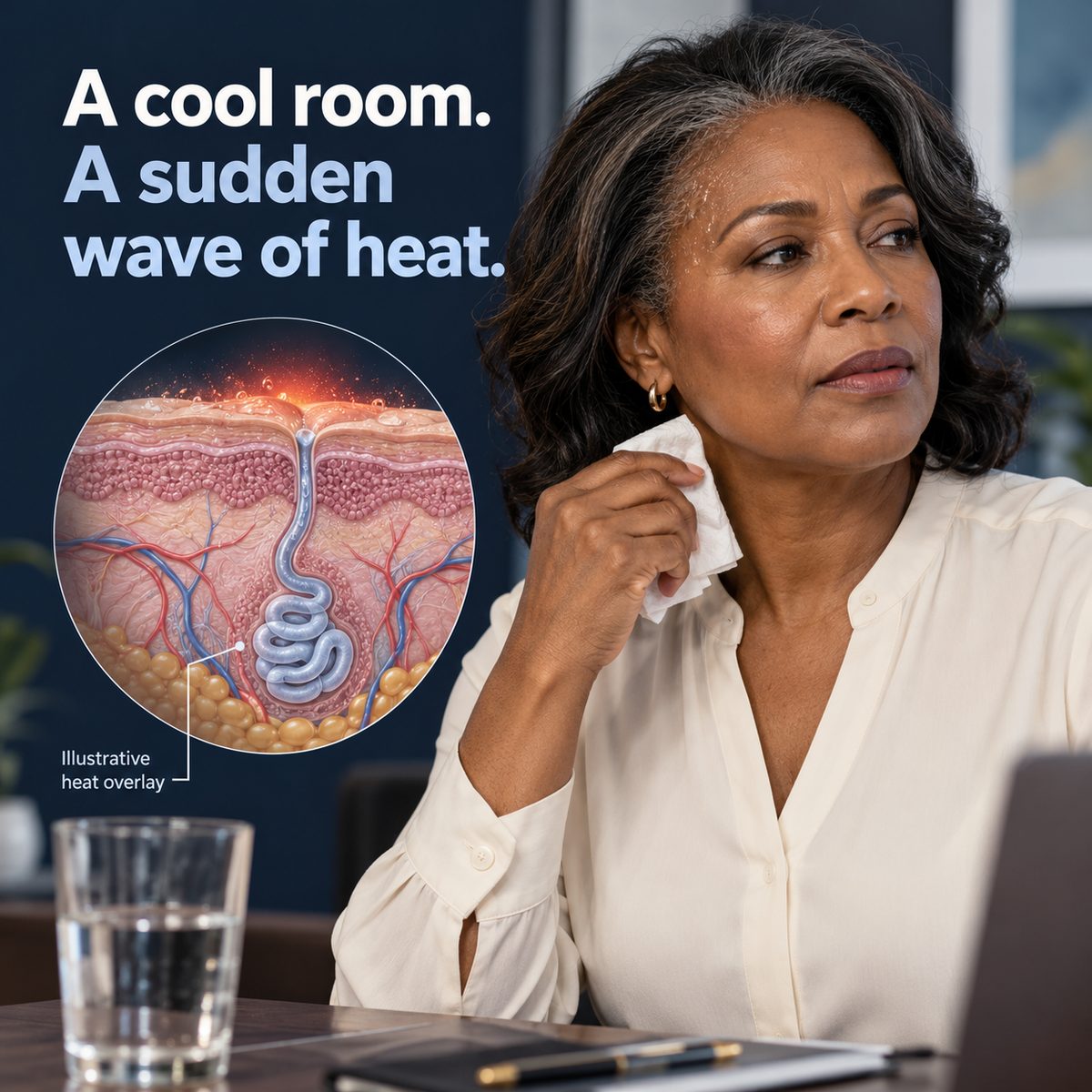 A cool room. A sudden wave of heat.